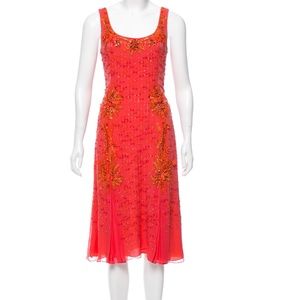 SOLD!
CAROLINA HERRERA EMBELLISHED SILK DRESS US4